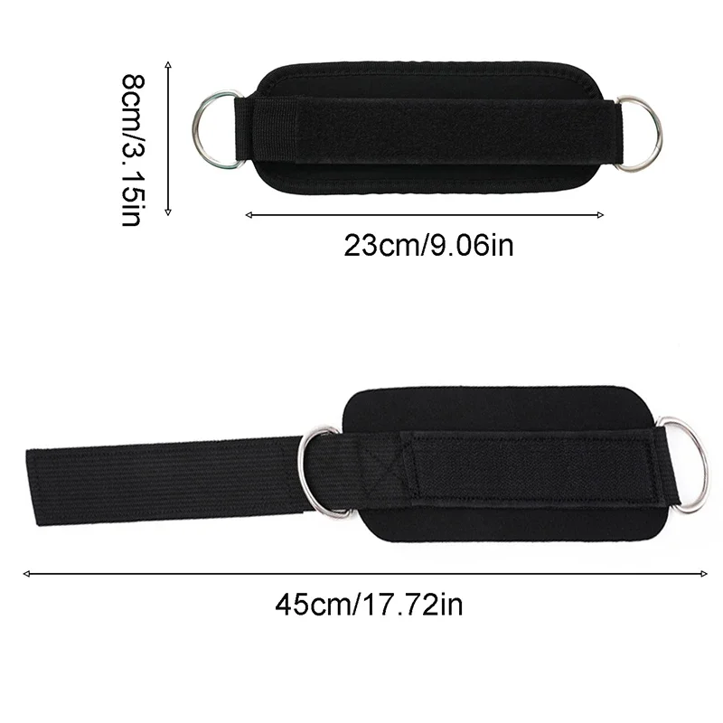 1/2/4 Stück Kabel-Knöchelriemen, doppelter D-Ring, verstellbare Fußfesseln, Fitnessstudio, Workouts, Gesäßmuskeln, Beine, Krafttraining, Klammer, Unterstützung, Sport – Detail 6