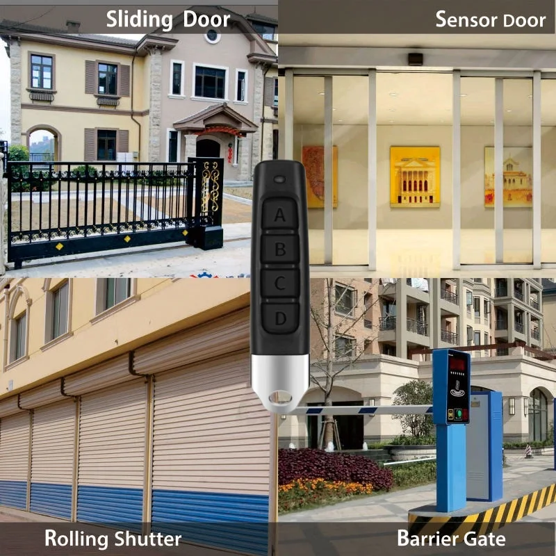 433MHZ/315MHz Copy Remote Control- Copy Cloner for Garage Door, Car, Security System, Easy Programmable 4 Keys RF Transmitter