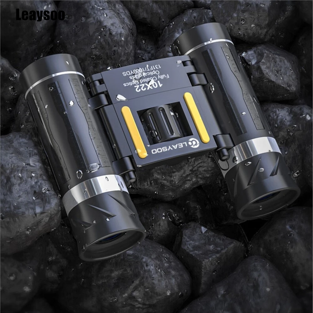 

LEAYSOO 10X22 HD Professional Binoculars Compact Folding Mini Telescope Multi-Layer Coating for Outdoor Hunting Camping Hiking