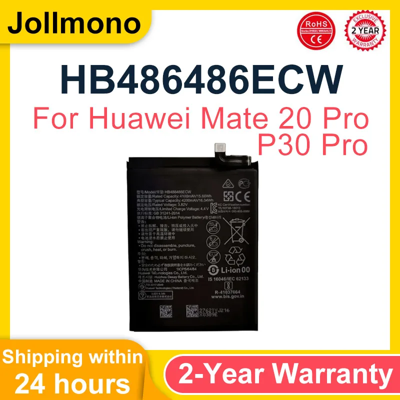 2025 100% Original High Quality 4200mAh HB486486ECW Mobile Phone Battery For Huawei P30 Pro Mate20 Pro Mate 20 Pro Batteries