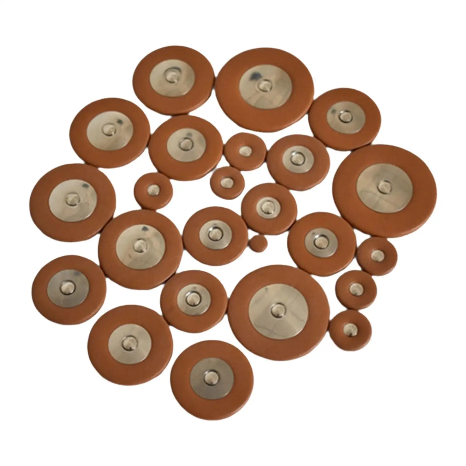 

25Pcs Sax Leather Pads Sturdy Replacement for Alto Sax Accessory Saxophone