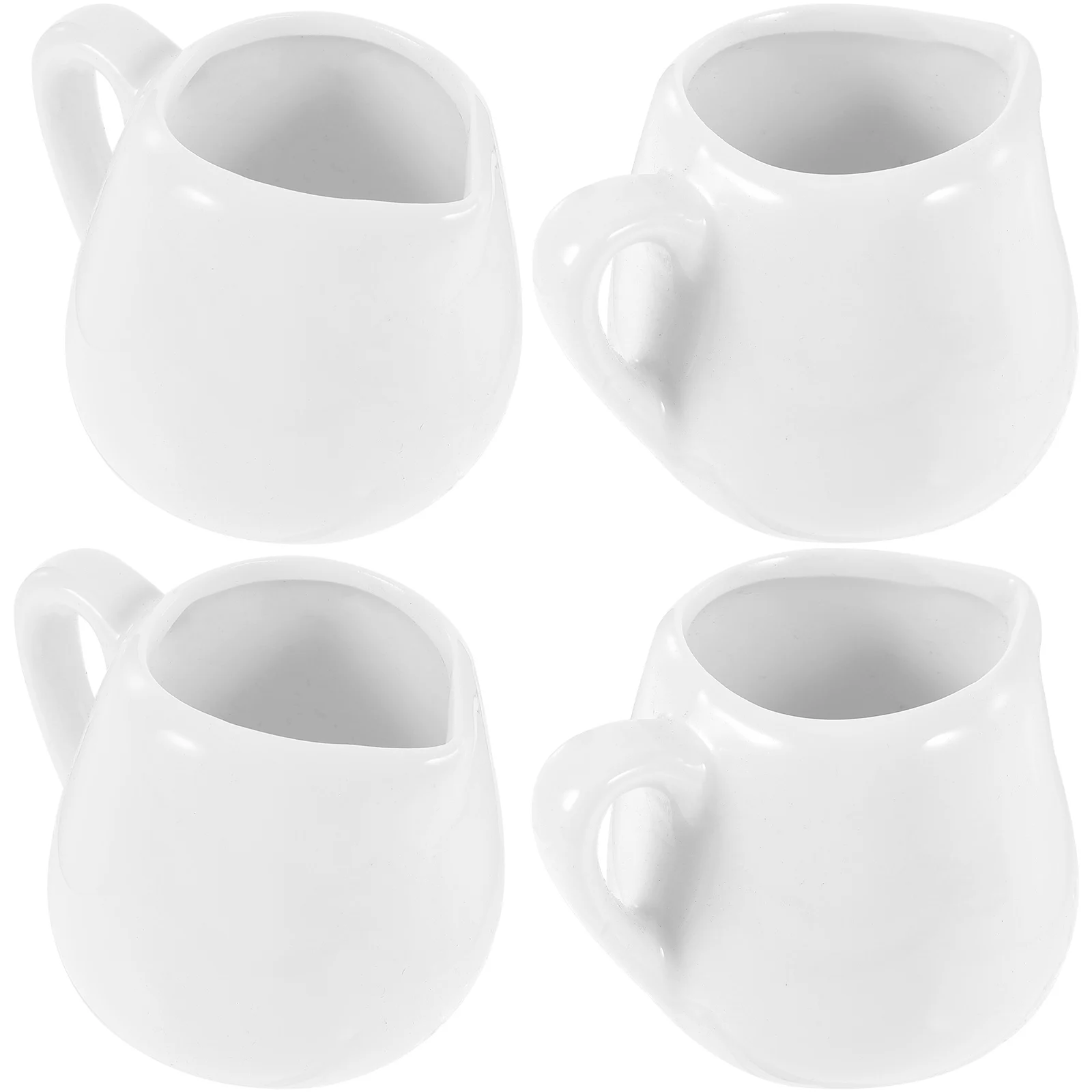 

4 Pcs Ceramic Seasoning Jars Cream Coffee Creamer Container Containers Milk Pitcher Sauce Jug Kitchen Tableware Syrup Dispenser
