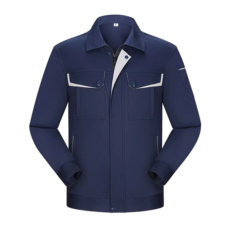 Men's Cotton Nylon Workwear Set, Summer Breathable Thin Long & Short Sleeve, Wear-Resistant Labor Protection Uniform