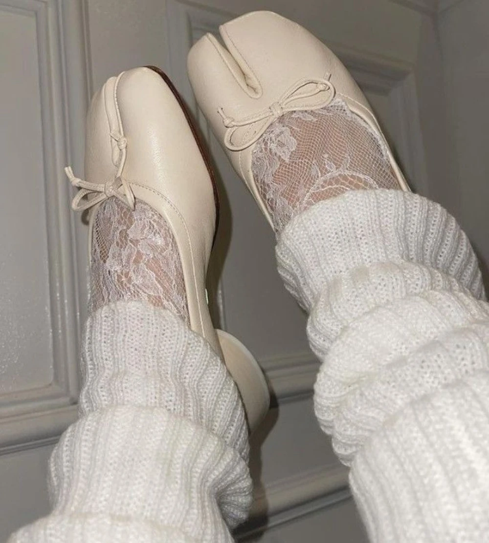 

CHMURY Tabi Split Toe, белые, черные балетки, туфли-лодочки на низком каблуке 3 см, женские стильные туфли Tabi Ninja, размер 42
