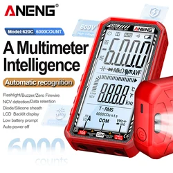 ANENG 620C Digital Multimeters Built-in Lithium Battery 6000 Counts Tester Auto recognition 10A Meter Tools with Charging Cable