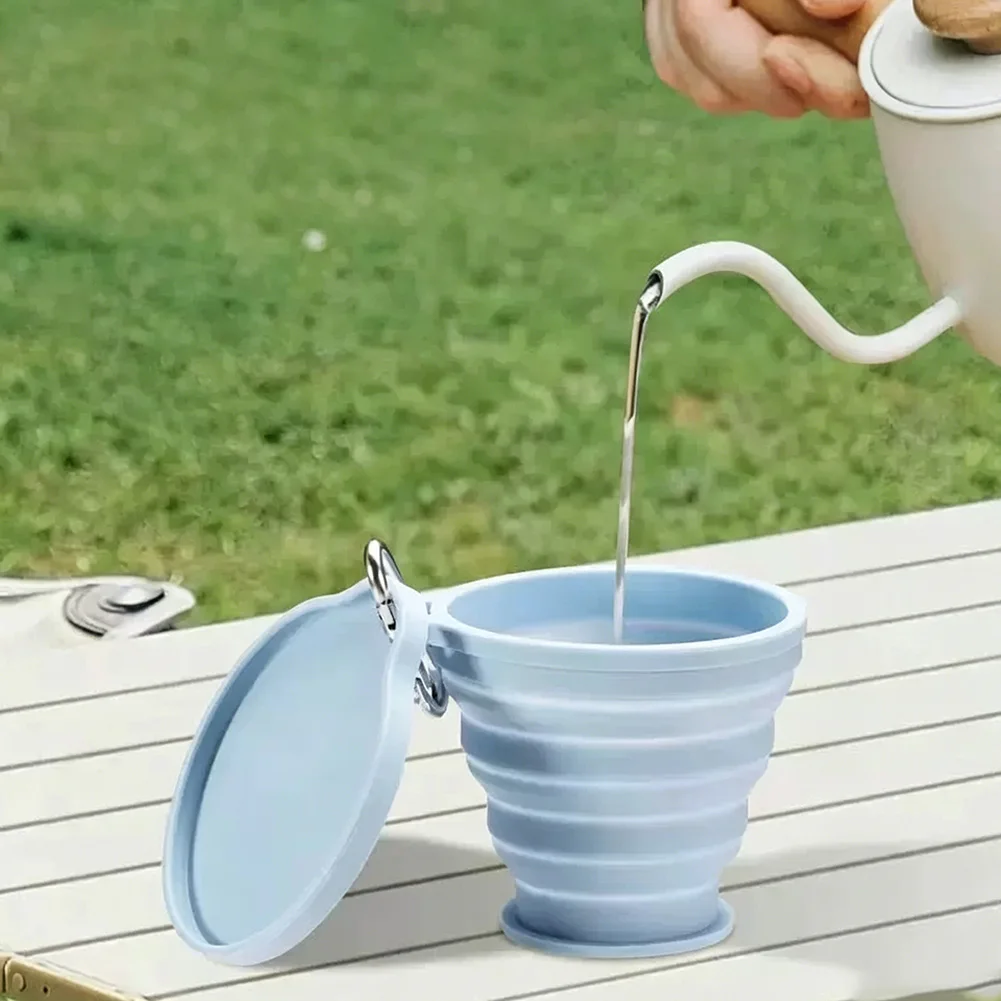 Collapsible Silicone Drinking Cup Portable Foldable Water Mug For Camping Hiking Outdoor Travel Space Saving Accessory