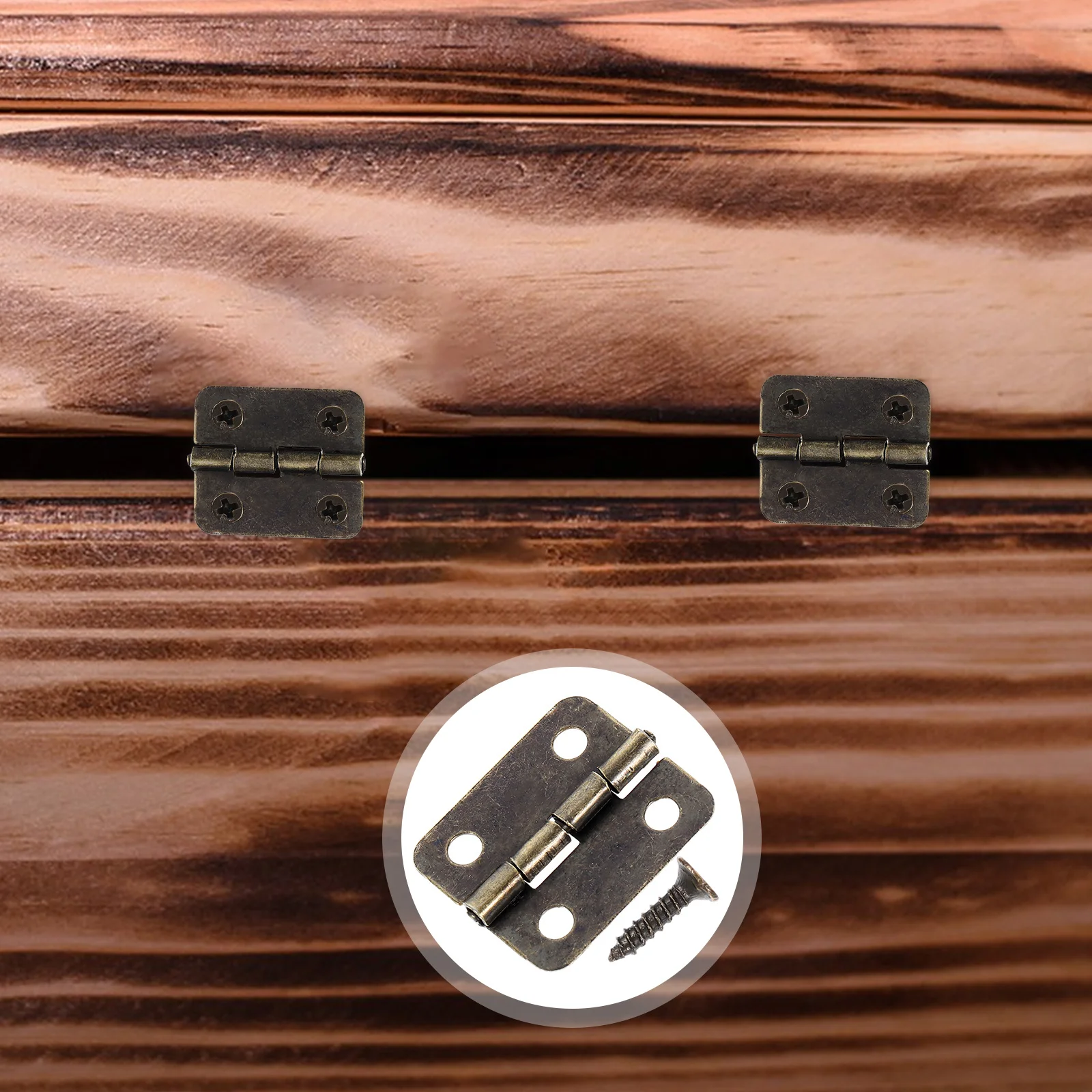 

100 шт. винтажных железных петель с бронзовым покрытием для проектов DIY, мини-домиков, шкатулок для украшений, ремонта деревянных изделий