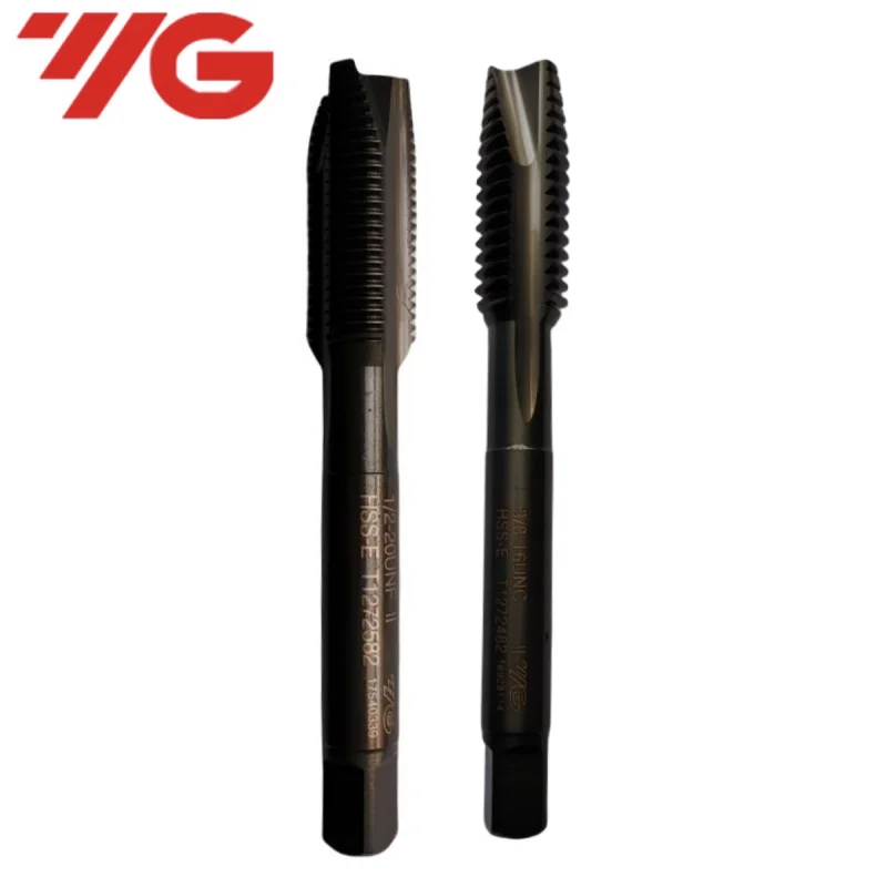 South Korea YG HSSE American  INOX Spiral Pointed Tap  UNC UNF UNS 4-40/10-32 12-24 5/16 1/2 5/8 7/16 Machine Screw Thread Taps