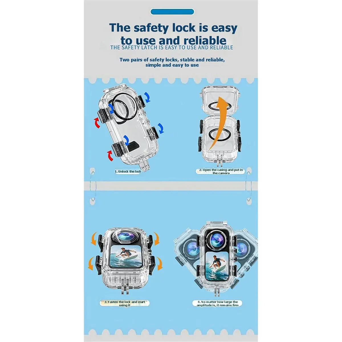 Waterproof Case 60m Depth for X6 Action Camera Diving Shell Protective Housing Underwater Protective Gear