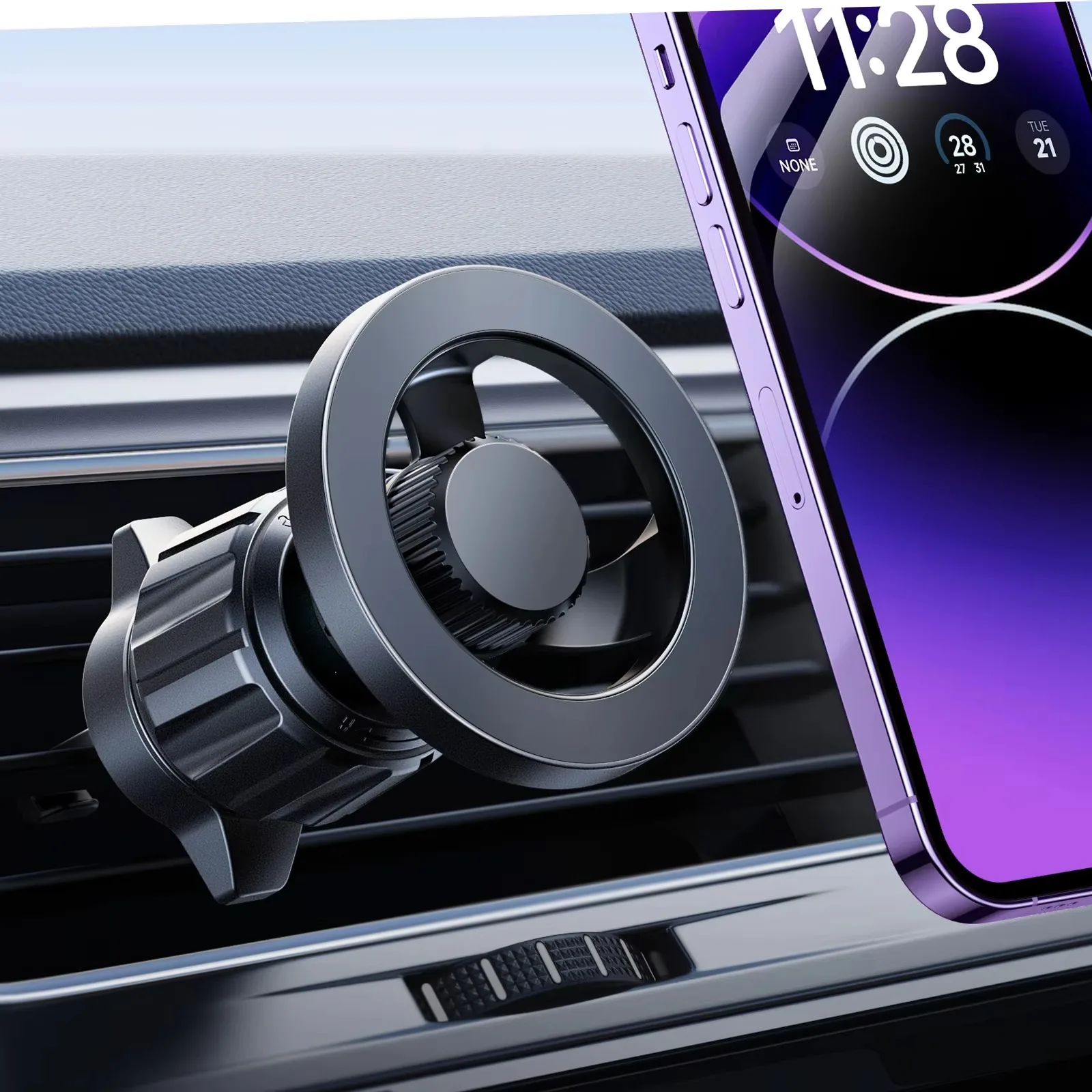 

Lisen 360 Degree Adjustable Universal Magnetic Car Phone Holder Air Vent Mount for iPhone 14 13 12 pro Max - Car Accessory