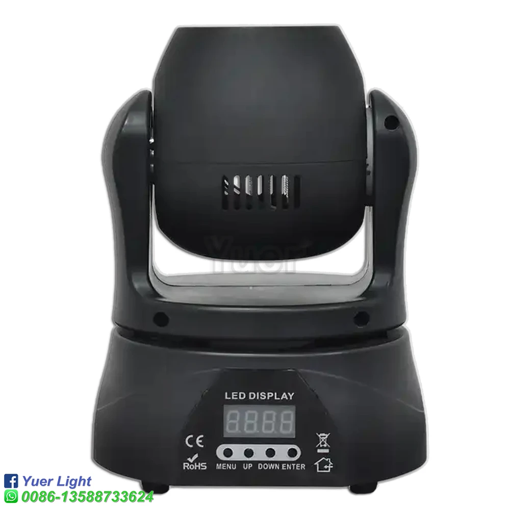 Imagem -03 - Led Mini dj Beam Moving Head Light Dmx512 Efeito Disco Party Equipamento de Iluminação Efeito Stage 60w Rgbw 4in 1