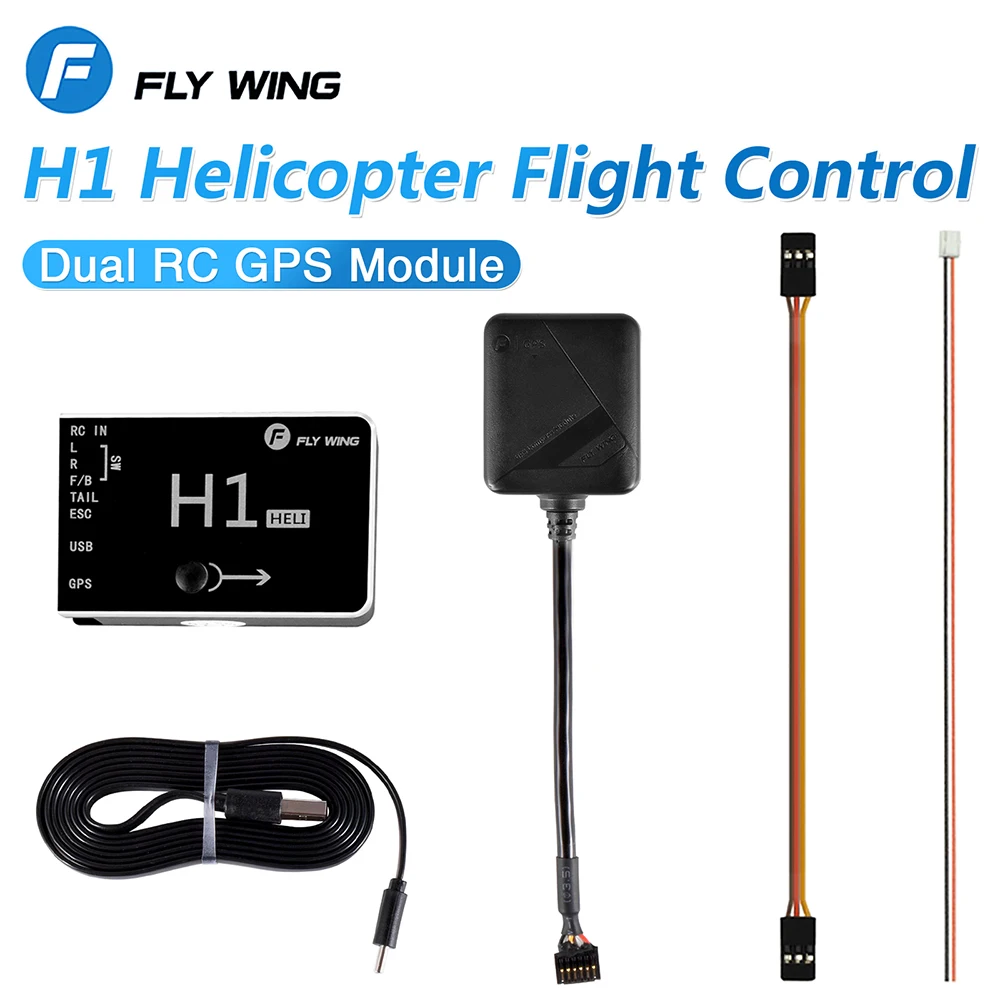 FLY Wing H1 RC GPS Helicopter Flight Controller 6CH Flybarless RC Gyro System for FW2450L FW450 ALIGN T-REX SAB GAUI Helicopter