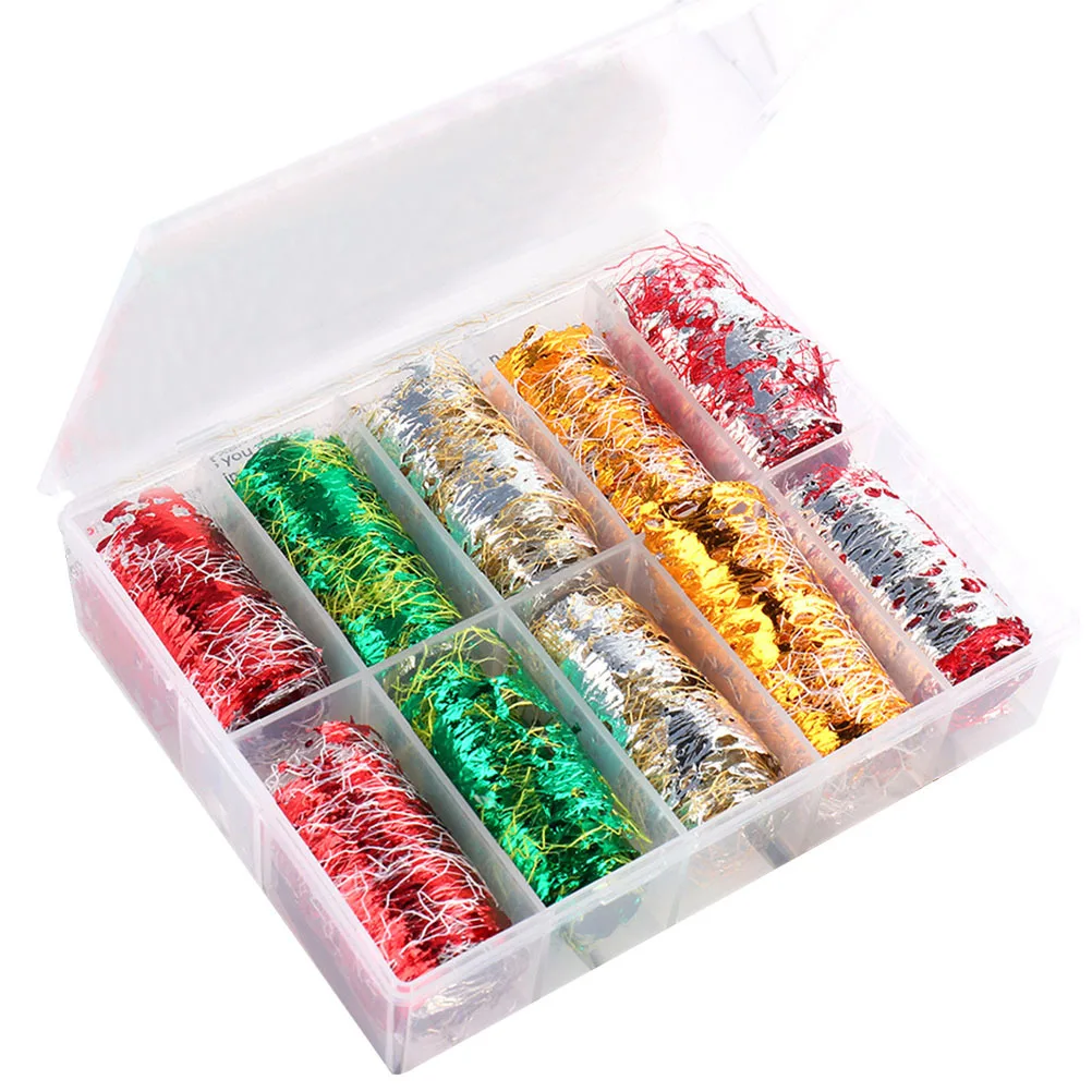 1 Box Blattgold Netz Glitzer Nail Art Dekorationen Diy Maniküre Zubehör für Frauen Leichtes, langlebiges Design Perfektes Geschenk