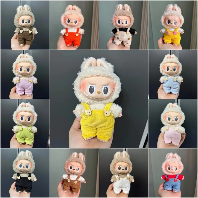 

New Mini doll's clothes overalls suitable for 17cm labubu clothing accessories for Korean Kpop style