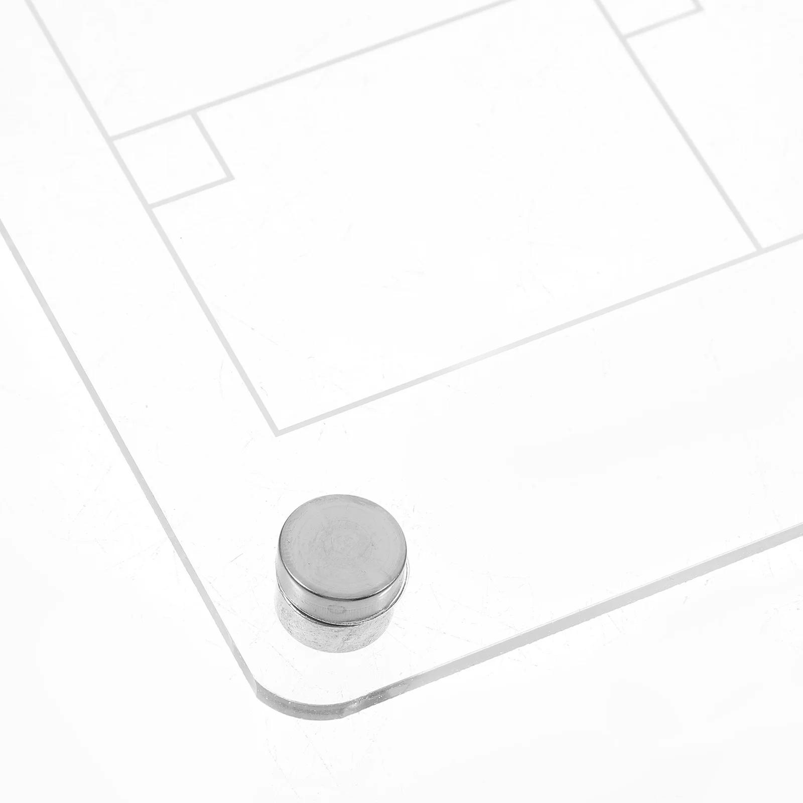 Placa magnética acrílica de apagamento a seco, superfície lisa transparente para geladeira, escritório doméstico, placa de planejamento semanal, pequenas placas apagáveis a seco