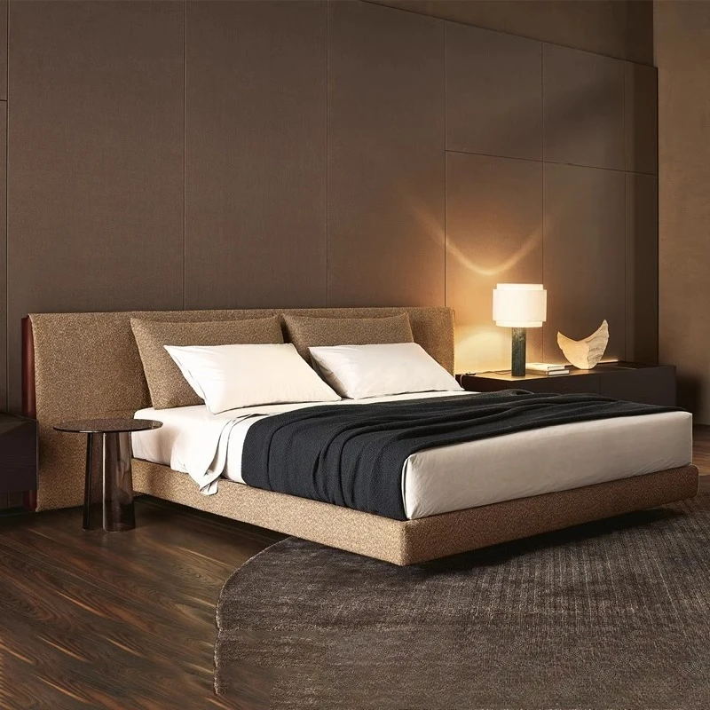 Double bed Italian minimalist 1.8m high PC and console game bedroom widescreen queen bed