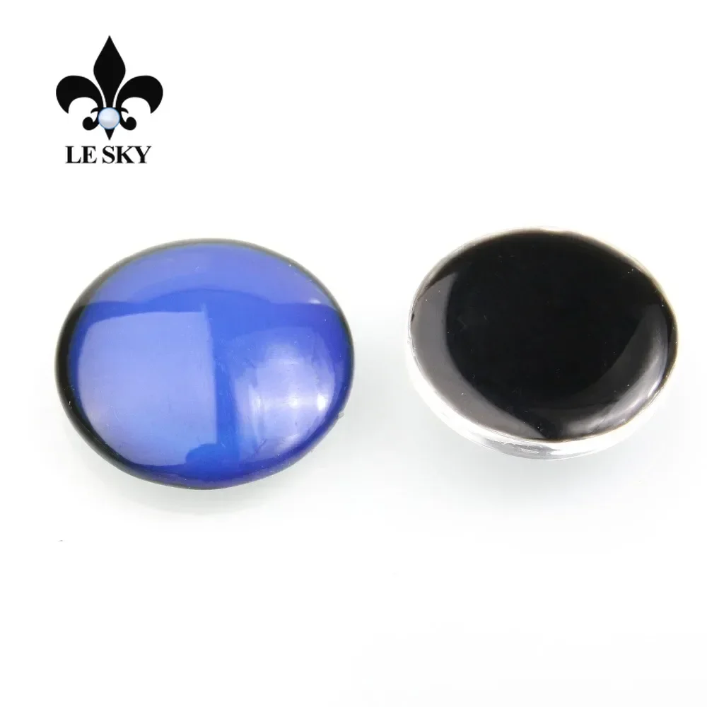 10 buah/tas Cabochon warna berubah dengan suhu bentuk bulat tanpa lubang kaca Cabochon manik grosir untuk membuat perhiasan cincin DIY