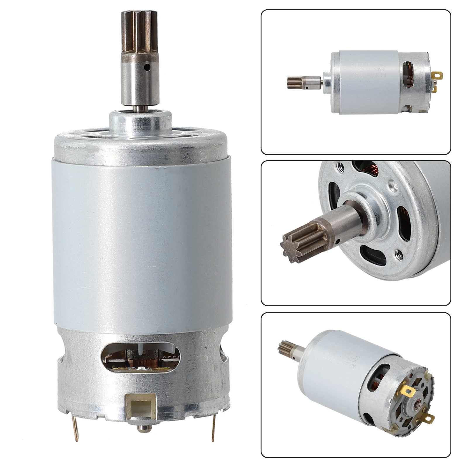 For WORX For Rockwell 8 Teeth Motor WX390.1 38mm 50027484 DC 18V Metal Power Tool RS-550VD-6532 Silver WU390.1