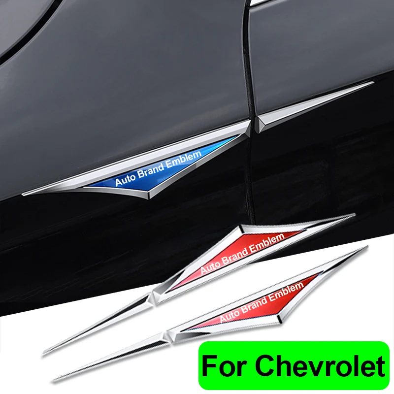 Leaf Plate Body Blade Side Doors Decorative For Chevrolet Malibu Bolt Equinox Trailblazer Camaro Accessories Sticker Logo Emblem