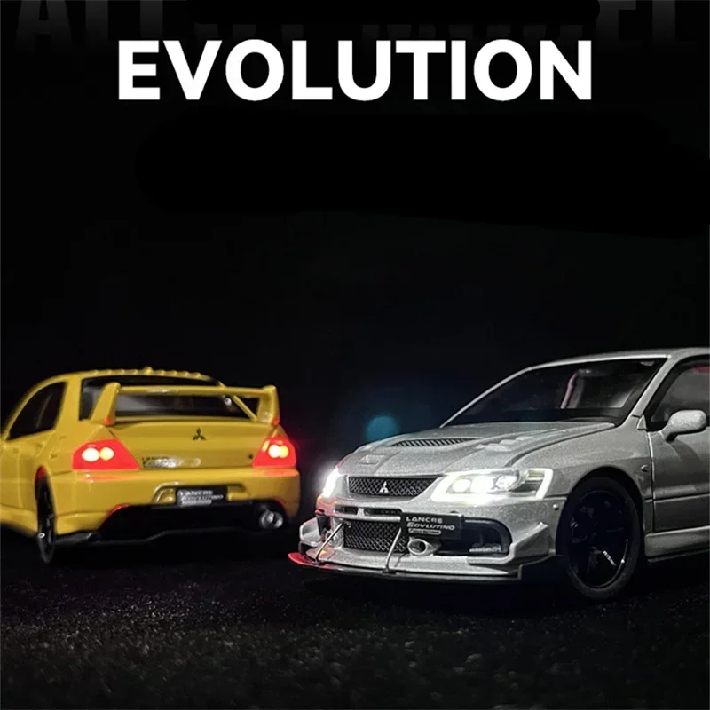 1:32 Mitsubishi Lancer Evolution EVO IX 9 Alloy Sports Car Model Diecast Metal Race Vehicles Car Model Sound Light Kids Toy Gift