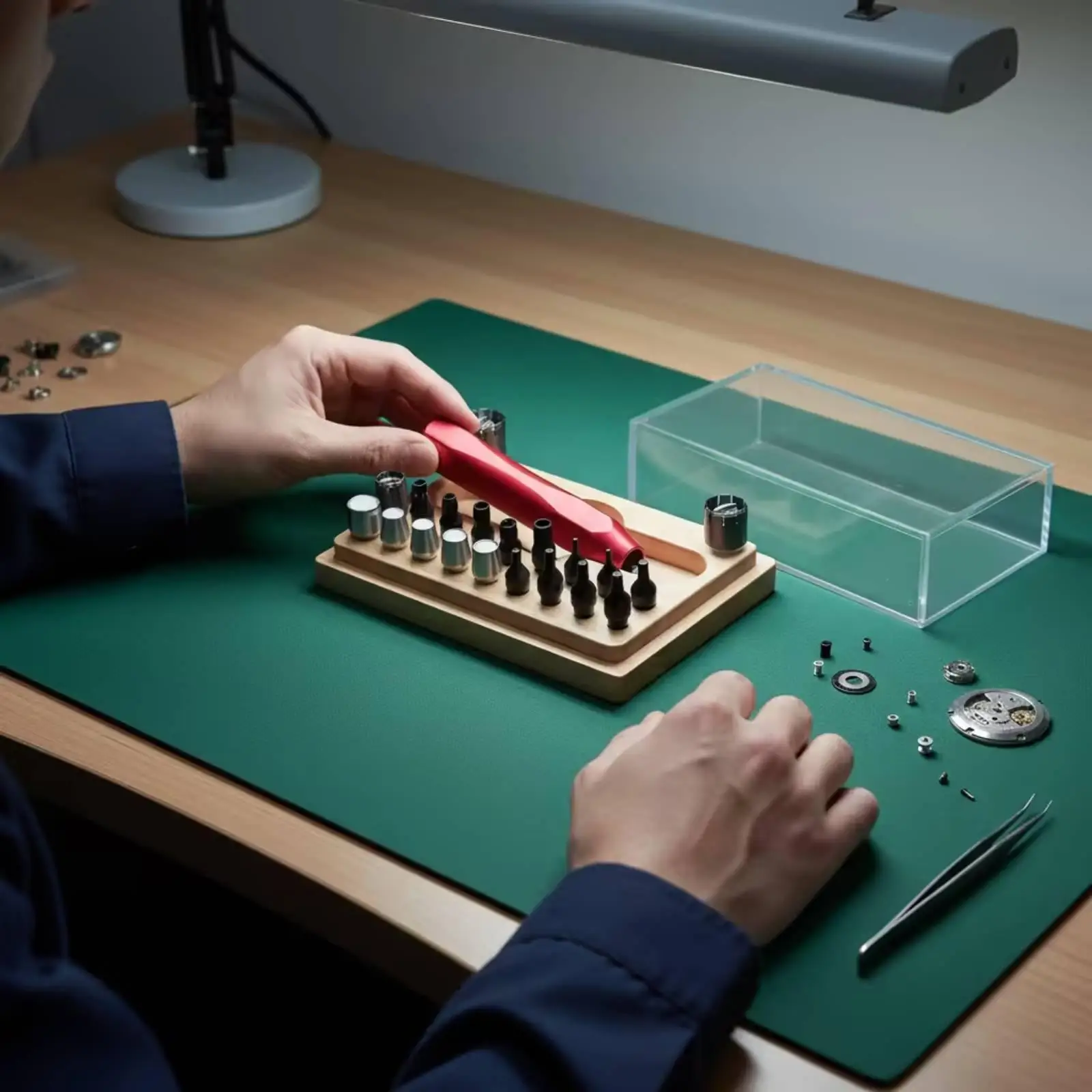 Watchmaking Equipment Full Repair Kit Watch Tools Organizer Precise Heads and Sturdy Base for Delicate Timepiece Work