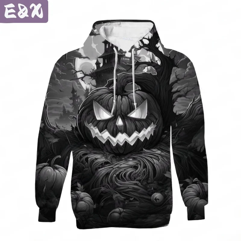 loween Felpe con cappuccio da donna Pullover quotidiano Felpa con cappuccio Vestibilità ampia Lunga Sve Cartoon Anime Street Sle Poliestere Spandex Miscela