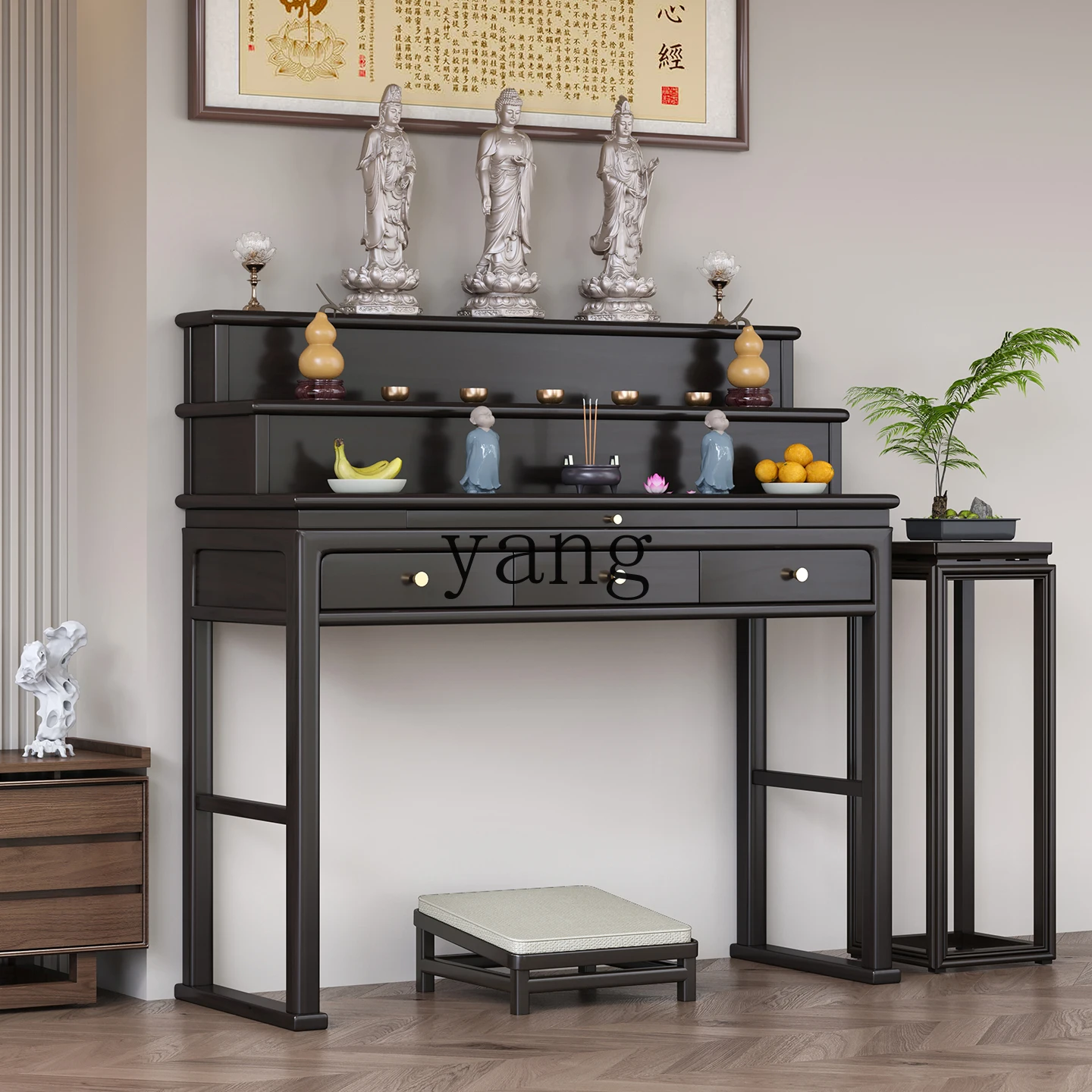 LMM solid wood table incense case household Buddhist hall Chinese Buddhist platform modern tribute platform