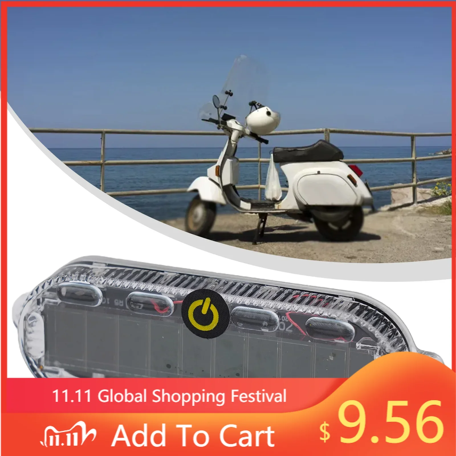 

Attention Vehicles Flashing Light Waterproof Performance Motorcycle Multiple Switch Modes Sleek And Shell Switch Modes