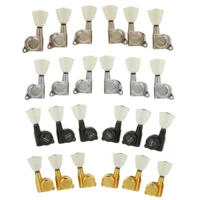 KAISH 3x3 afinadores de bloqueo Keystone de plástico 18:1 teclas de afinación de guitarra máquina de afinación de bloqueo para guitarra acústica LP/Les Paul/SG/ES/
