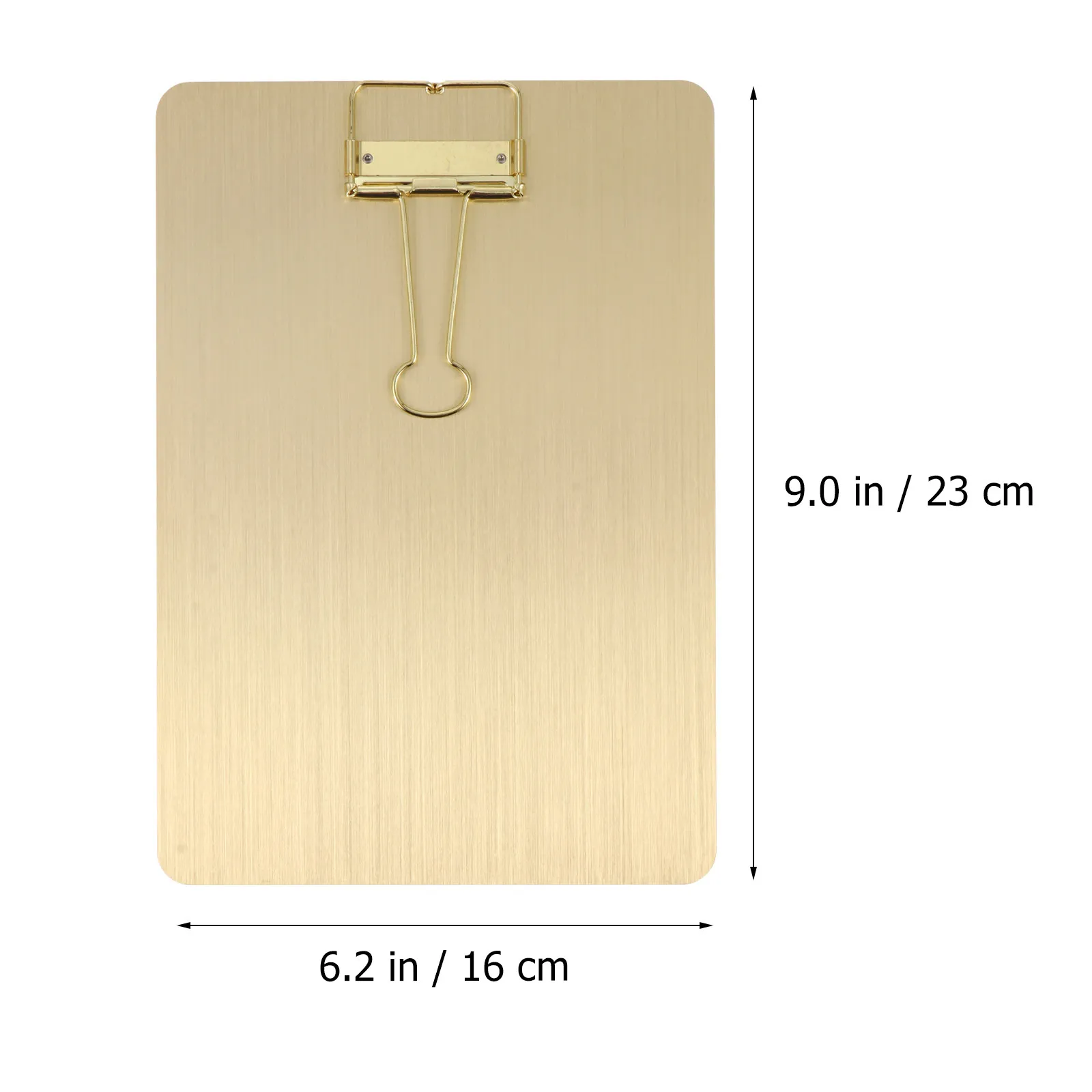 1Pcs A5 Size Stainless Steel Clipboard Metal Clip Easy Handling Lightweight Paper Holder for Office School Business Document