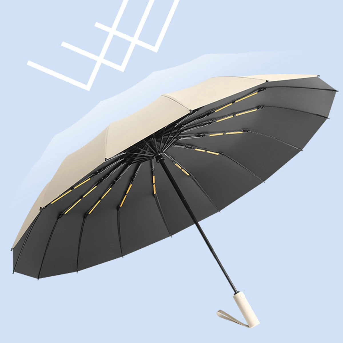 Ultra Strong Windproof 32 Bone Automatic Umbrella for Men Double Bone Sunny and Rainy Sunshade Waterproof UV Sunproof Umbrellas