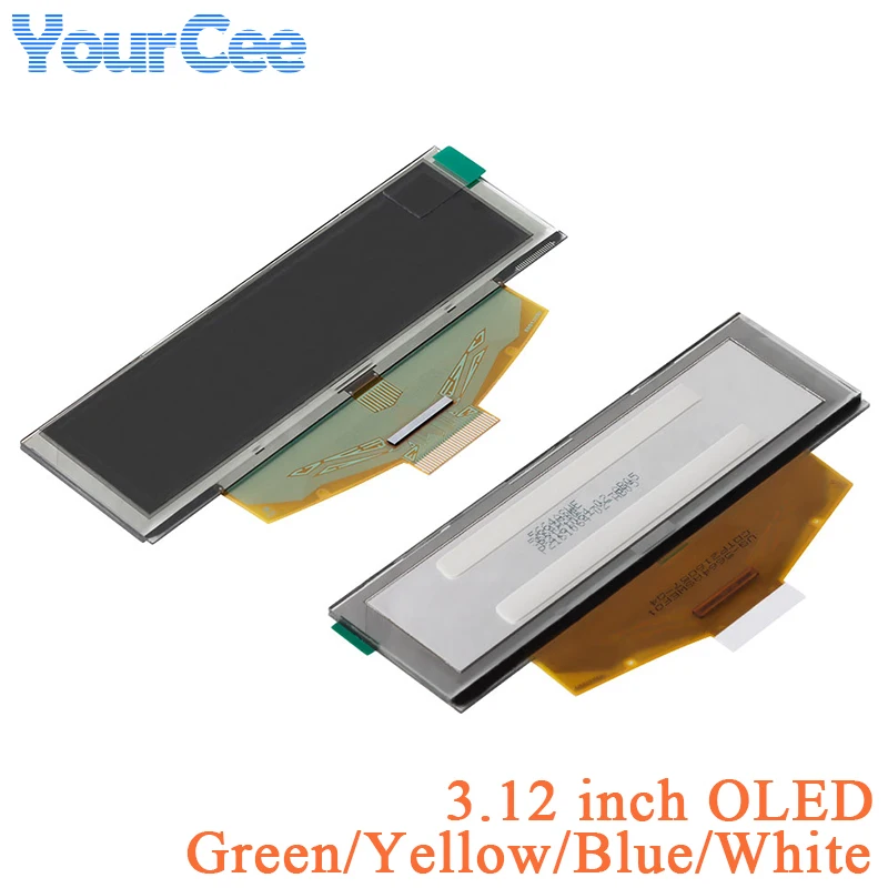 3,12-calowy wyświetlacz OLED 3,12 cala Moduł ekranu LCD Rozdzielczość 256*64 SPI SSD1322 Żółty Biały Niebieski Zielony