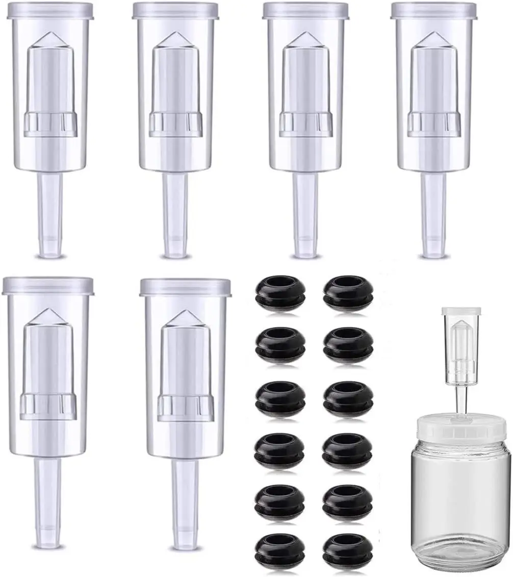 Plastic Airlock Homebrew Airlock Set with Silicone Grommets for Preserving Brewing Making Wine Fermenting Sauerkraut Kimchi