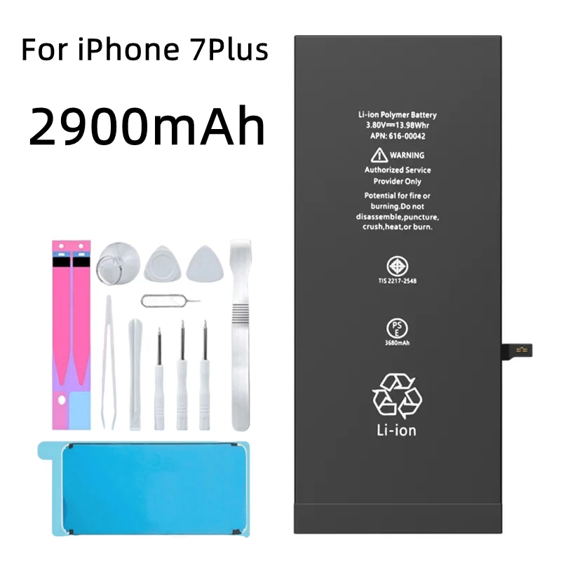 For IPhone 5se Battery x 6s 7 6 8 8Plus XS/11/12 Rechargeable Bateria With Tools Real High Capacity Replacement 0 Cycle