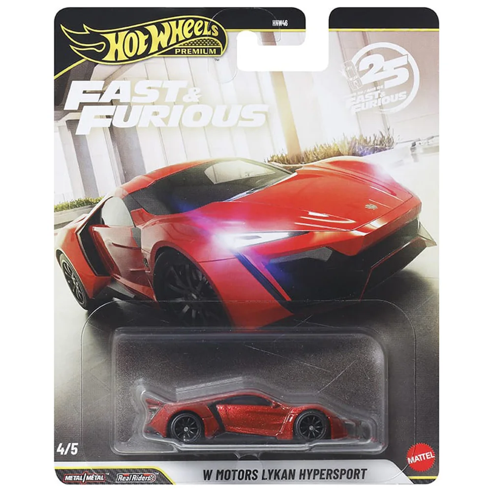 Hot Wheels Car Fast & Furious W Motors Lykan Hypersport 1/64 Metal Die-cast Model Toy HNW46