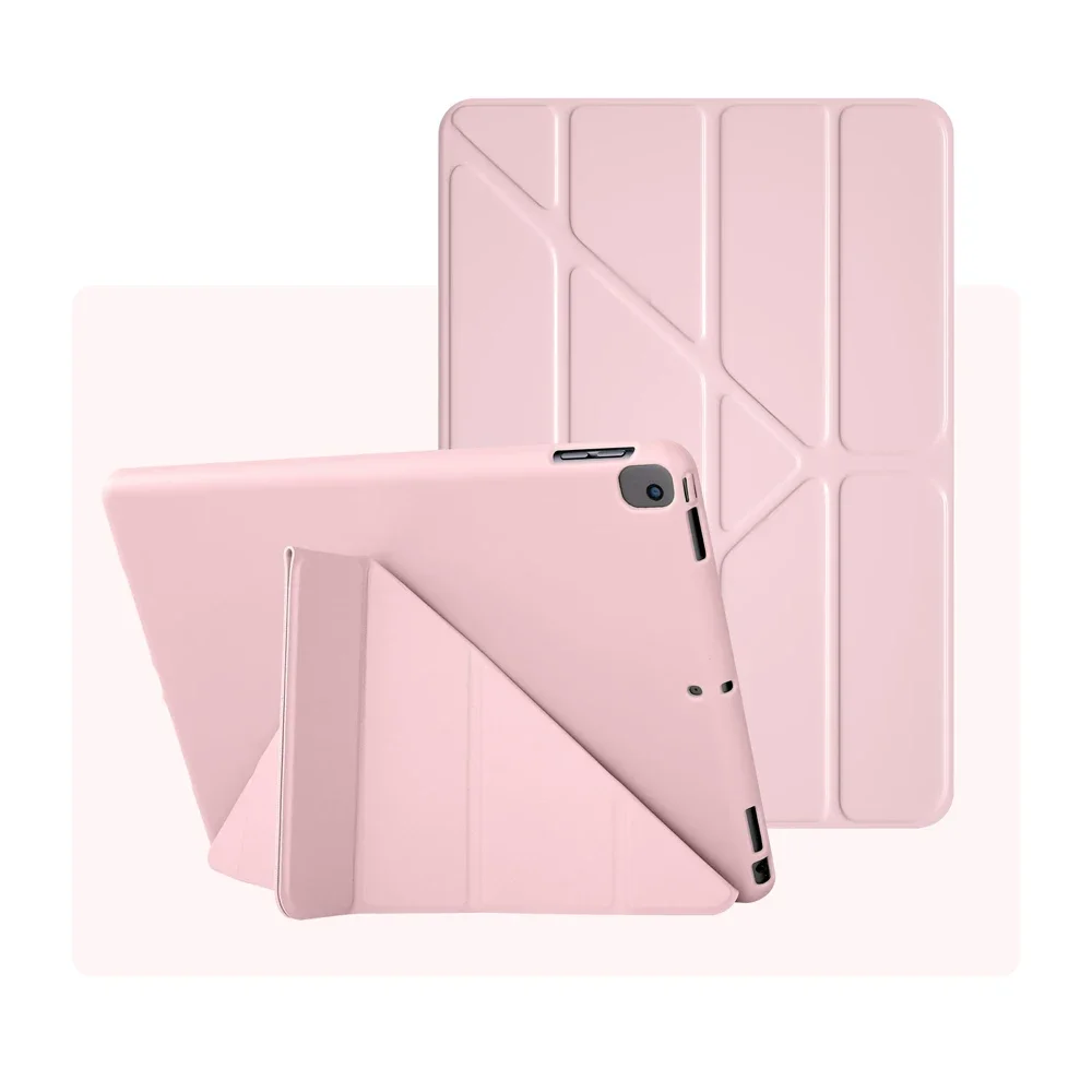 For iPad Air Pro Case MINI 3th 4th 5th 6th 7th 8th 9th 10th 10.2 10.9 11 12.9 13 inch Y-Fold Leather Soft Cover Sleeve Stand