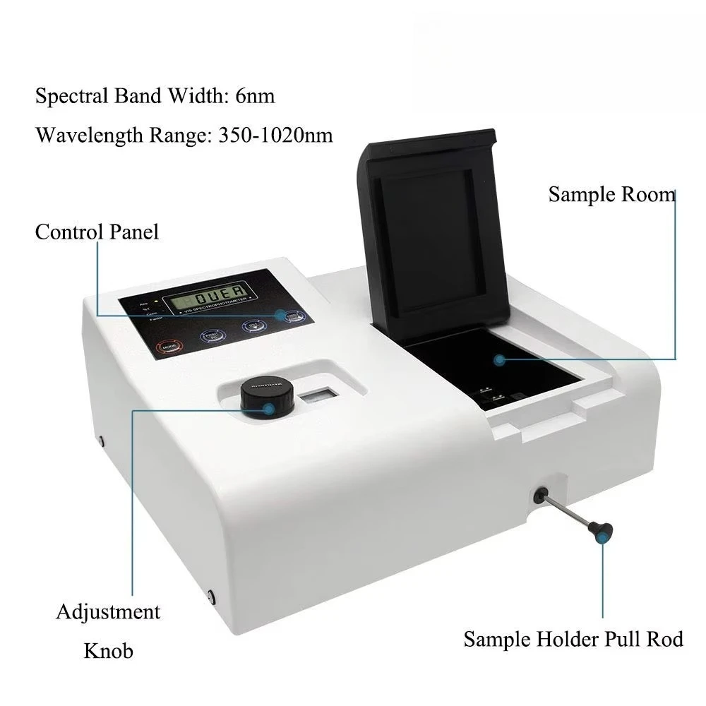 

IKEME Laboratory Chemical Analysis Machine Single Beam Spectrophotometer Spectrometer Price Uv Visible Spectrophotometer 721