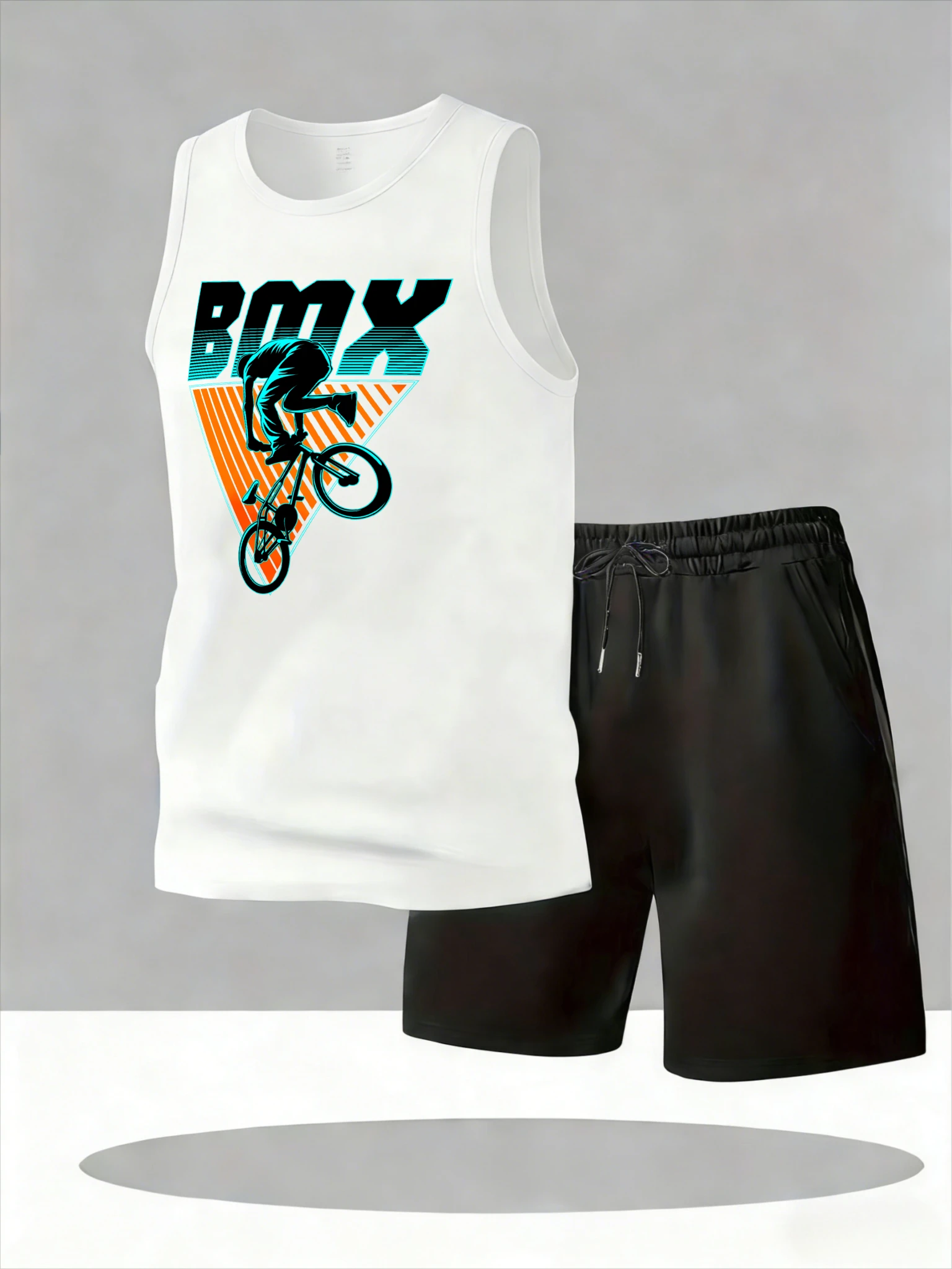 

Men's Tank Top Sets 2026 Summer Quick drying Tracksuit men running oversize beach sports sports suits Breathable crewneck
