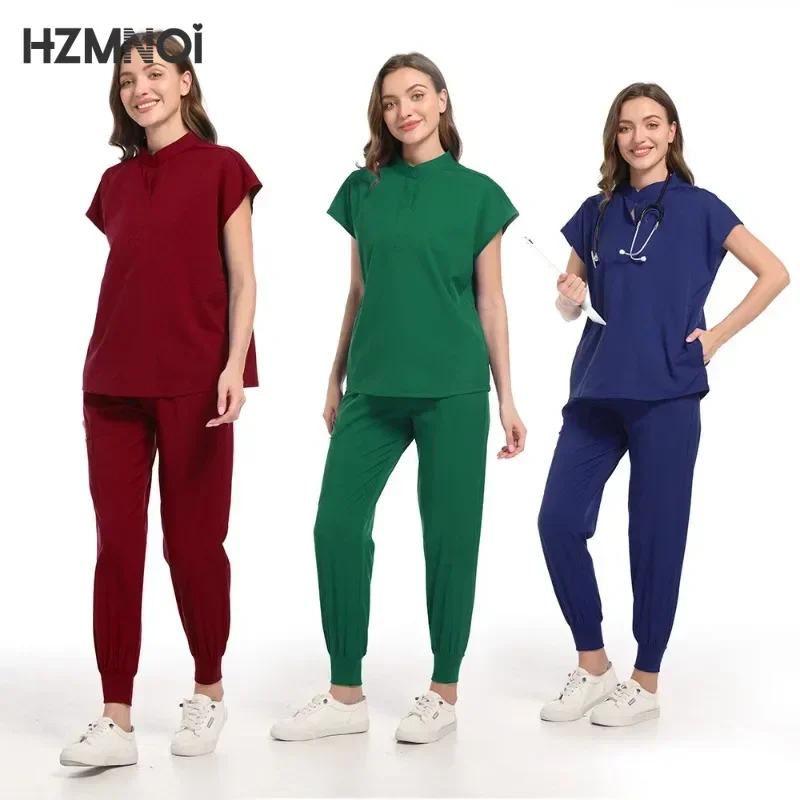 Mode Schoonheid Werkkleding Ziekenhuis Uniformen Verpleegkundige Tandheelkundige Werkkleding Medische Scrubs Top Joggingbroek Chirurgische Klinische Scrub Sets