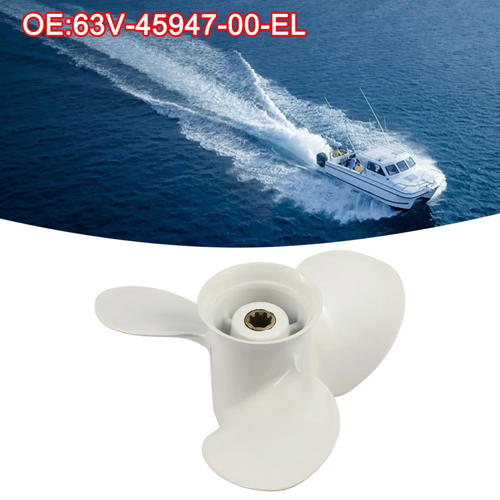 

9.9HP To 15HP Propeller Marine Propeller 3-blade Configuration Compatible With Outboard Engines 9 1 4 * 8-J1 Boating Adventures