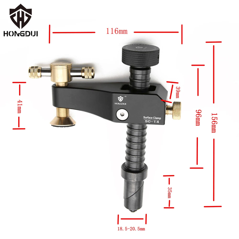 HONGDUI SC-14 Woodworking Desktop Surface Fixing Clamp Aluminum Alloy Table Hold Down Clamp DIY Fixing Clip