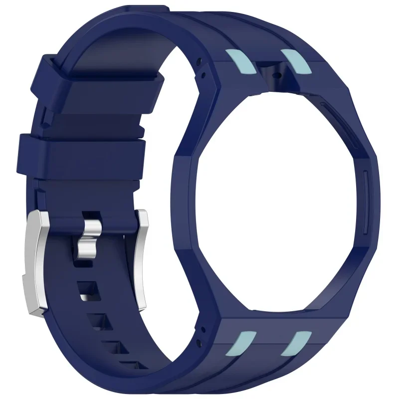 2-in-1-PC-Gehäuse + Silikonarmband für Swatch X AP Royal Pop Taschenuhr, umwandelbar in Armbanduhr, integriertes Modifikationszubehör