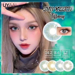 UYAAI-Lentilles de Contact pour les Yeux, Accessoire Naturel, Gris, Bleu, à la Mode, 2 Pièces