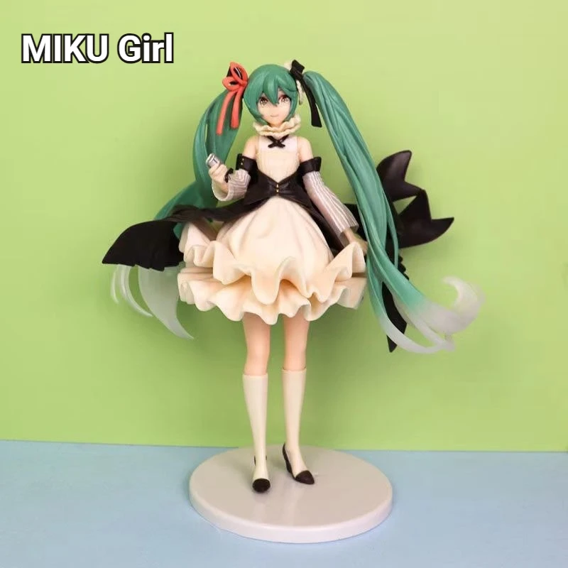 【Spot】23cm Hatsune Miku Figur Künstlerin Sängerin Anime-Mädchen PVC-Modell Desktop-Ornament Computer-Gehäuse-Dekoration für Anime-Sammler