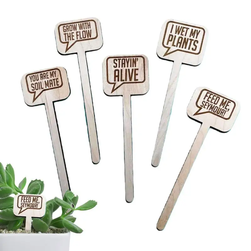 

Plant Markers Gardening 5PCS Plant Nursery Markers Plant Accessories Indoor Plant Identification Stakes For Outdoor Potted Plant