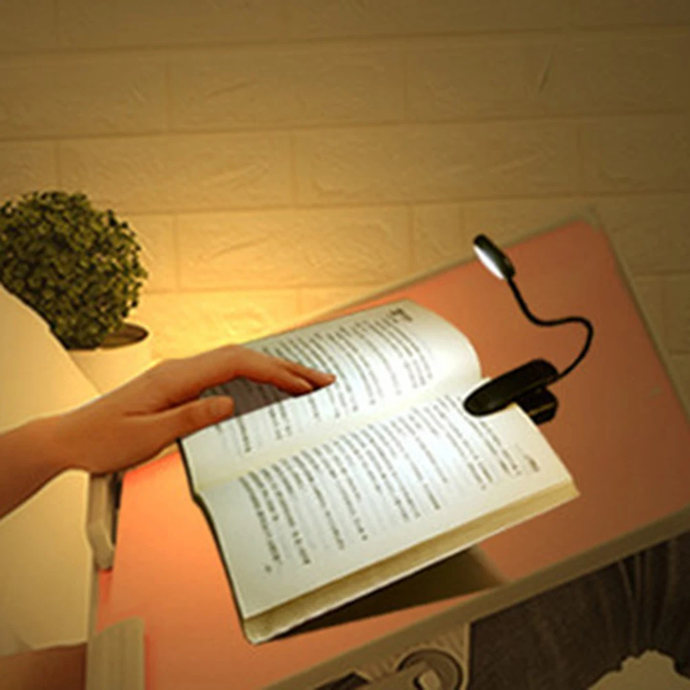 

Mini LED Book Light USB Charging Reading Lamp Night for Books Desk Clamp 360 Degree Sleep Friendly Portable Travel Bright