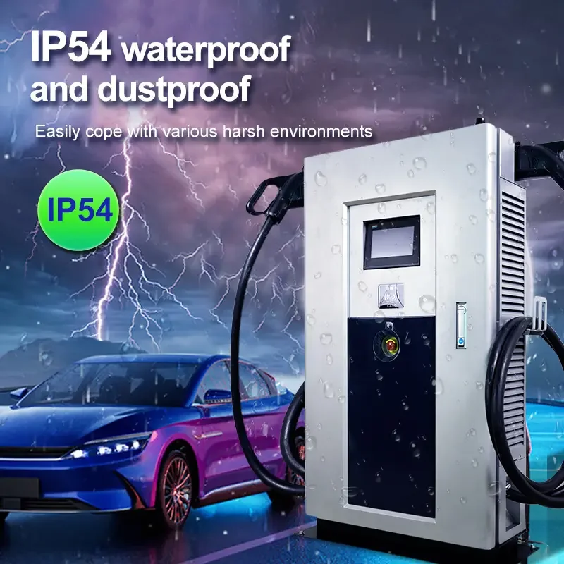 New Commercial IP54 60kw CCS2 Floor-Mounted DC Fast Charging Station with 5M Cable and 200A Output for Electric Vehicles