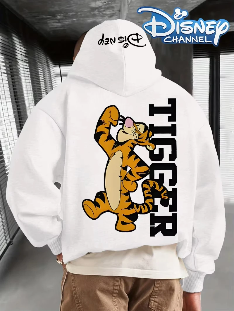 سترة بغطاء للرأس من تيجر إليمنت، طباعة نمط ديزني، رياضية مريحة ولطيفة، كاجوال يوميًا #3