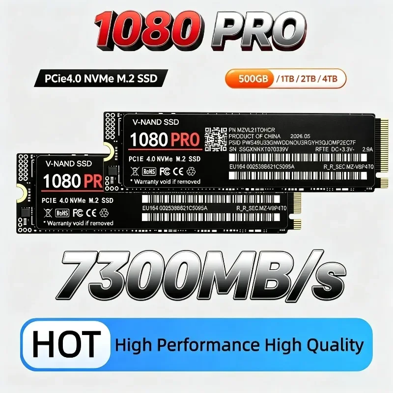 Original 1080PRO M.2 NVMe PCIe 4.0 SSD up to 7300MB/s Internal Solid State Drive 500GB-4TB For Laptop & Desktop Computer