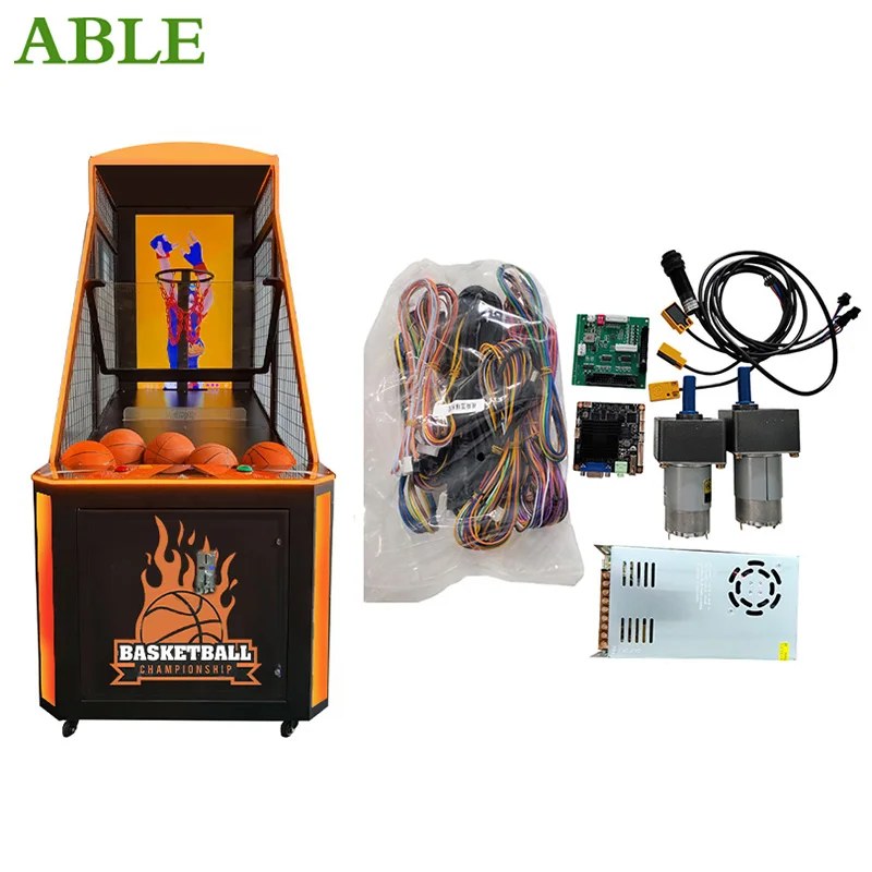Shoot Basketball Master Street Shooting Basketball Simulator Set Arcade Game Sports Machine Kit Coin Operated DIY for All Age
